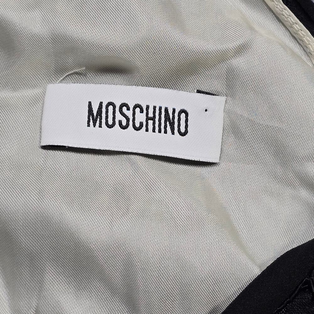 Moschino Back Floral Lace Mini Dress Sleeveless V-Neck Lined Women's Size 4 Zip - Picture 3 of 9